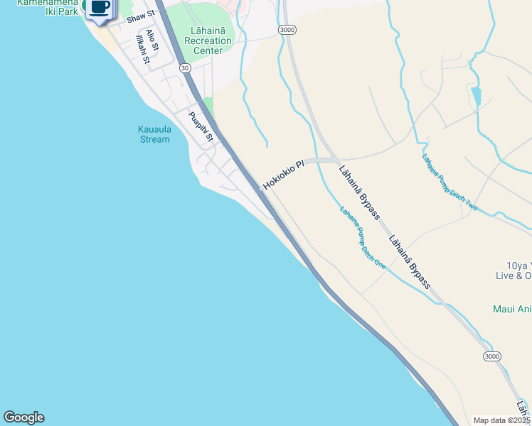 map of restaurants, bars, coffee shops, grocery stores, and more near 185 Pualei Drive in Lahaina