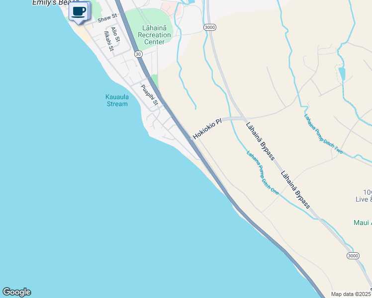 map of restaurants, bars, coffee shops, grocery stores, and more near 160 Pualei Drive in Lahaina