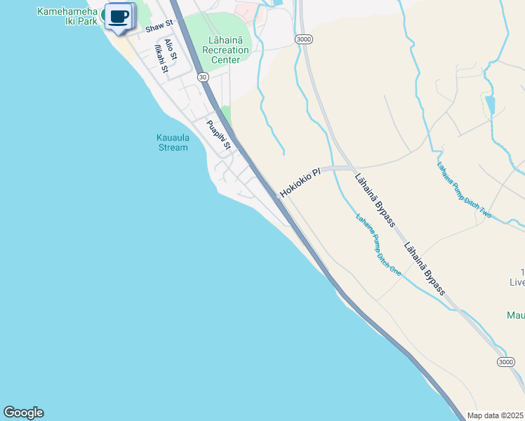 map of restaurants, bars, coffee shops, grocery stores, and more near 136 Pualei Drive in Lahaina