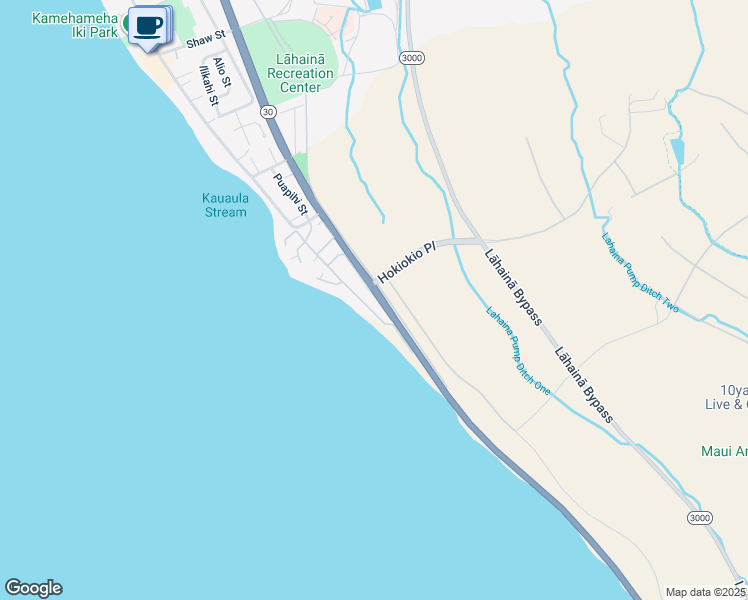 map of restaurants, bars, coffee shops, grocery stores, and more near 161 Pualei Drive in Lahaina