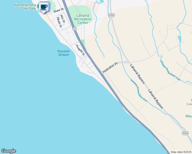 map of restaurants, bars, coffee shops, grocery stores, and more near 136 Pualei Drive in Lahaina
