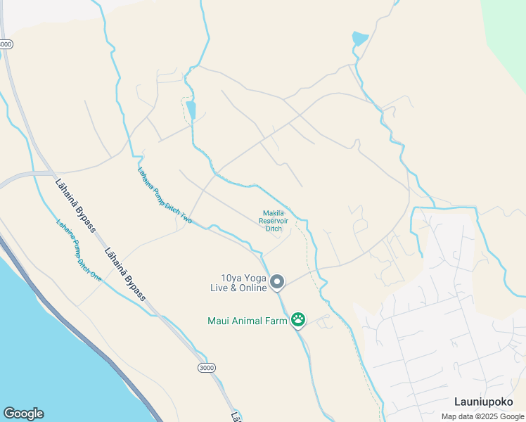 map of restaurants, bars, coffee shops, grocery stores, and more near 88 South Lauhoe Place in Lahaina