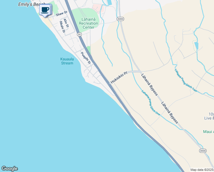 map of restaurants, bars, coffee shops, grocery stores, and more near 145 Pualei Drive in Lahaina