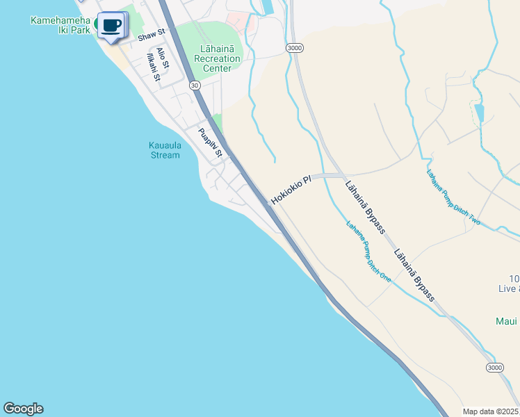 map of restaurants, bars, coffee shops, grocery stores, and more near 139 Pualei Drive in Lahaina