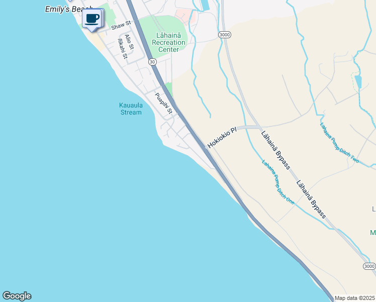 map of restaurants, bars, coffee shops, grocery stores, and more near 9 Puamelia Place in Lahaina