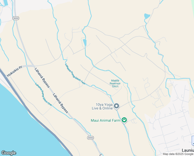 map of restaurants, bars, coffee shops, grocery stores, and more near 24 South Lauhoe Place in Lahaina
