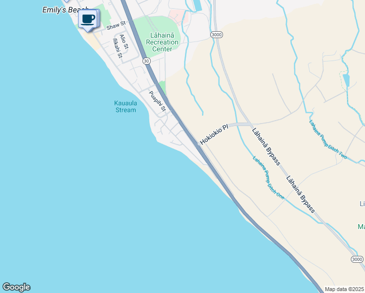 map of restaurants, bars, coffee shops, grocery stores, and more near 9 Puamelia Place in Lahaina