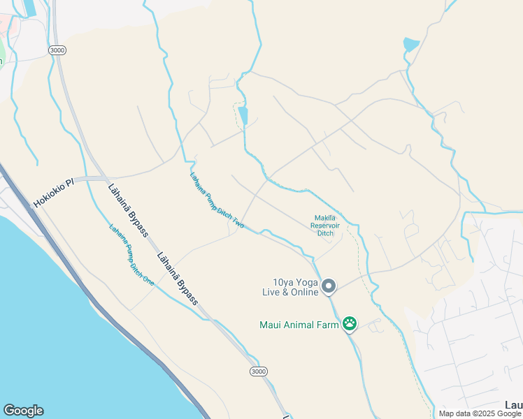 map of restaurants, bars, coffee shops, grocery stores, and more near 24 South Lauhoe Place in Lahaina