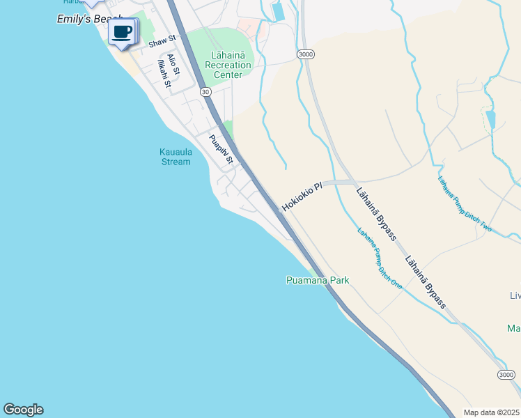 map of restaurants, bars, coffee shops, grocery stores, and more near 111 Pualei Drive in Lahaina