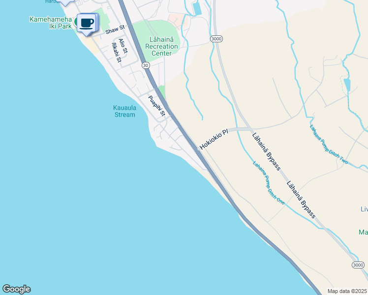 map of restaurants, bars, coffee shops, grocery stores, and more near 111 Pualei Drive in Lahaina