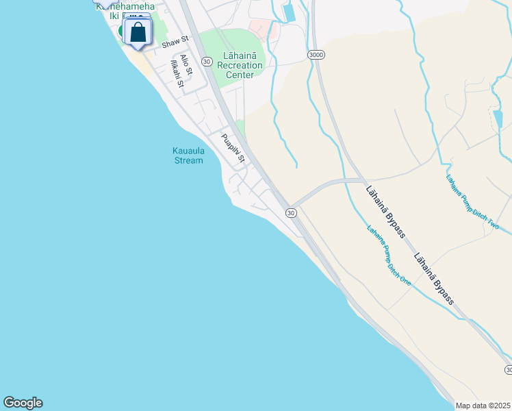 map of restaurants, bars, coffee shops, grocery stores, and more near 100 Pualei Drive in Lahaina