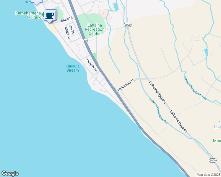map of restaurants, bars, coffee shops, grocery stores, and more near 62 Puakukui Place in Lahaina