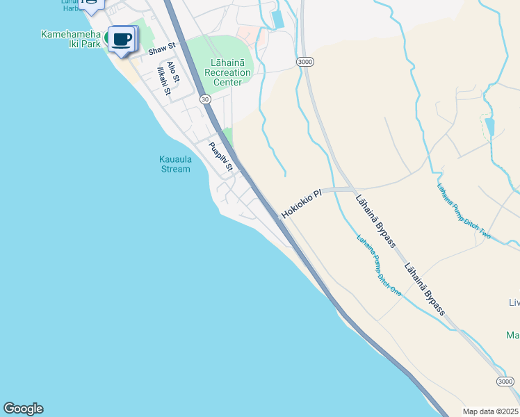 map of restaurants, bars, coffee shops, grocery stores, and more near 52 Puakukui Place in Lahaina
