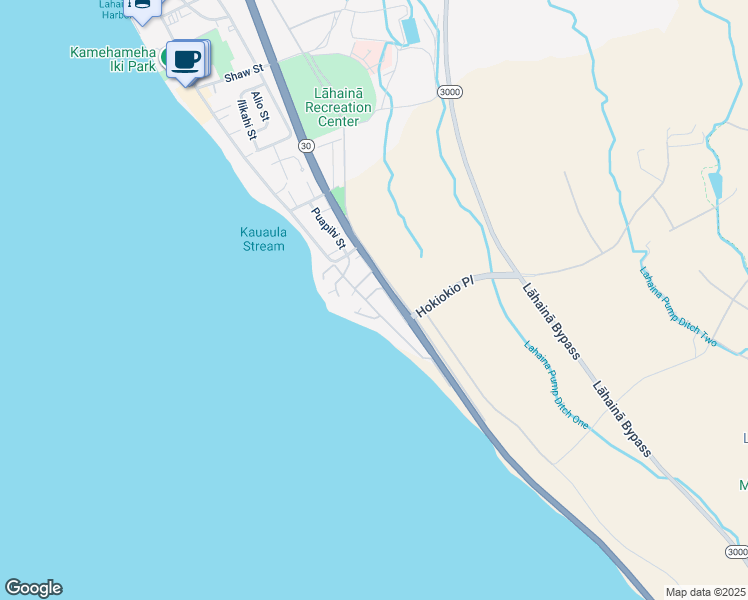 map of restaurants, bars, coffee shops, grocery stores, and more near 87 Pualei Drive in Lahaina