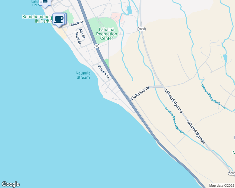map of restaurants, bars, coffee shops, grocery stores, and more near 87 Pualei Drive in Lahaina