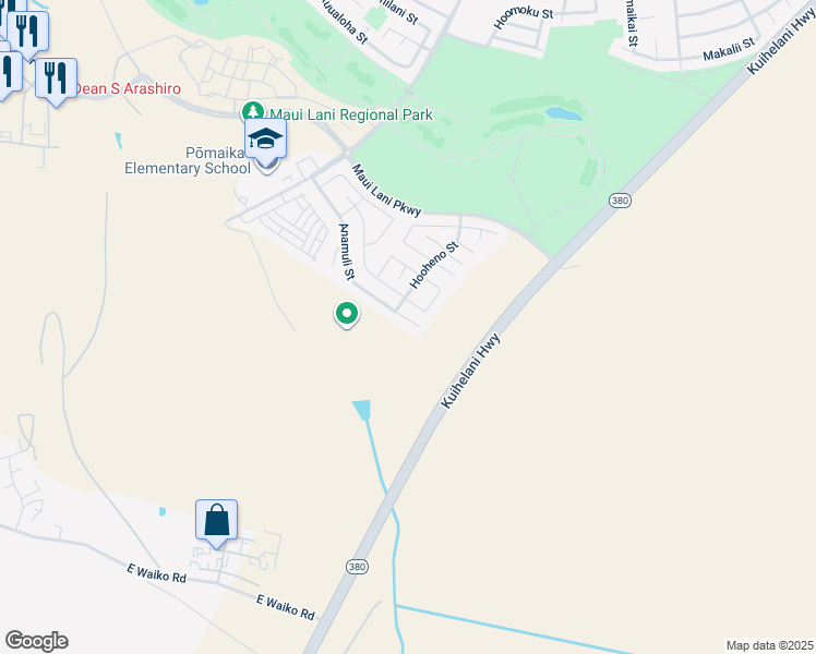 map of restaurants, bars, coffee shops, grocery stores, and more near 254 Anamuli Street in Kahului