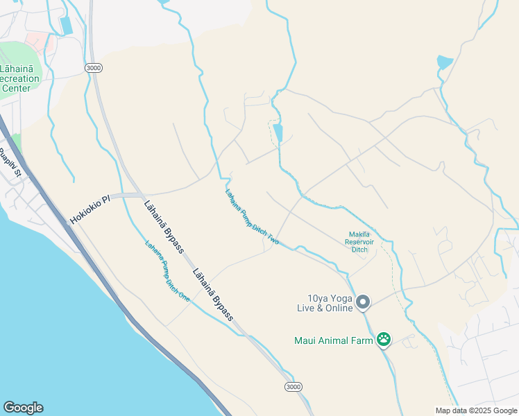 map of restaurants, bars, coffee shops, grocery stores, and more near 55 North Lauhoe Place in Lahaina