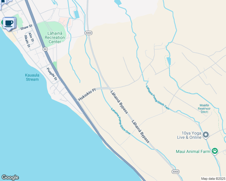 map of restaurants, bars, coffee shops, grocery stores, and more near 081 Hokiokio Place in Lahaina
