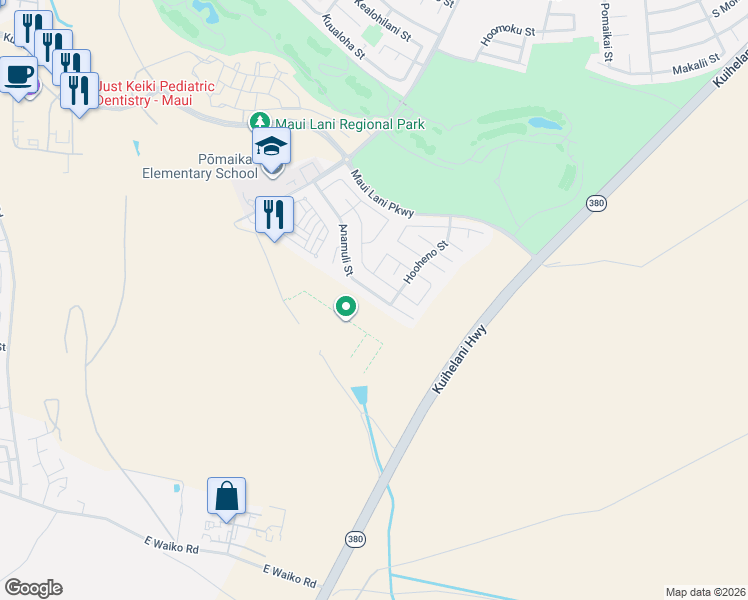 map of restaurants, bars, coffee shops, grocery stores, and more near 202 Anamuli Street in Kahului