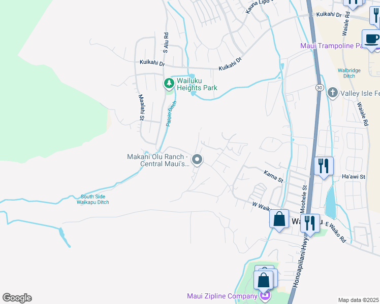 map of restaurants, bars, coffee shops, grocery stores, and more near 440 West Waiko Road in Wailuku