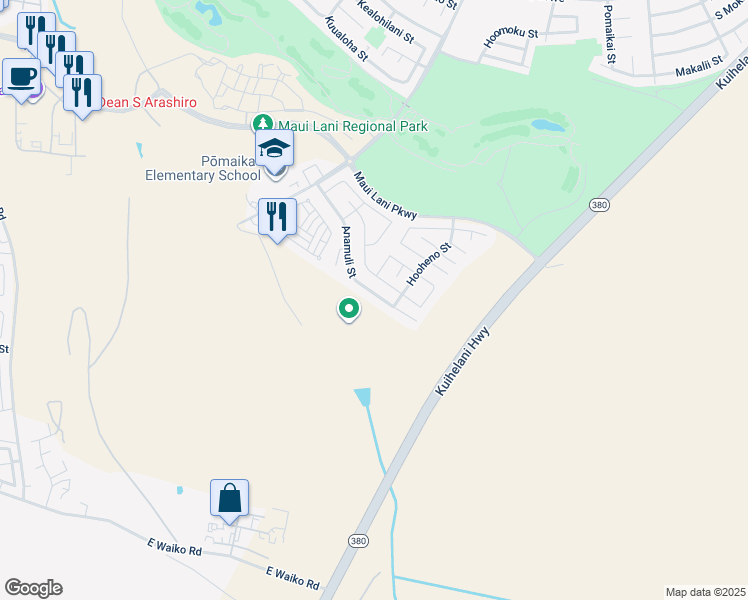 map of restaurants, bars, coffee shops, grocery stores, and more near 198 Anamuli Street in Kahului