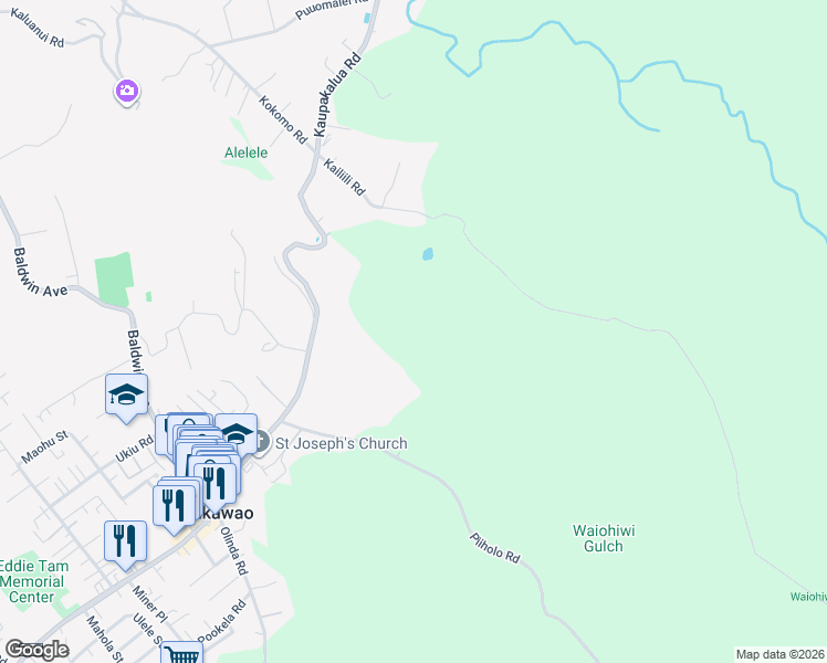 map of restaurants, bars, coffee shops, grocery stores, and more near in Makawao