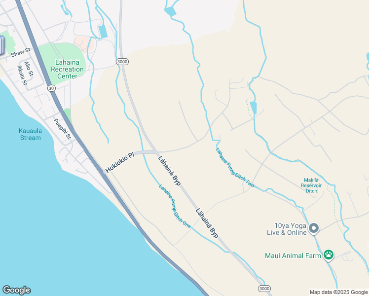 map of restaurants, bars, coffee shops, grocery stores, and more near 257 Hokiokio Place in Lahaina