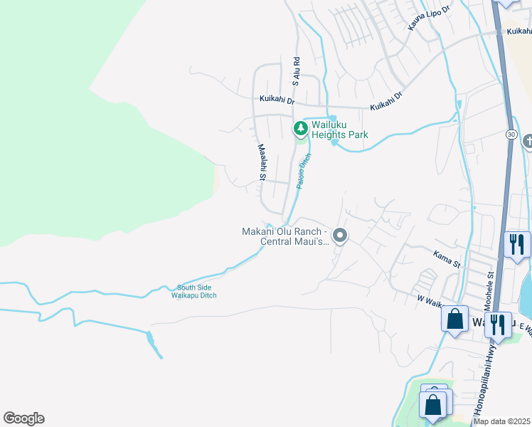 map of restaurants, bars, coffee shops, grocery stores, and more near 786 Maalahi Street in Wailuku
