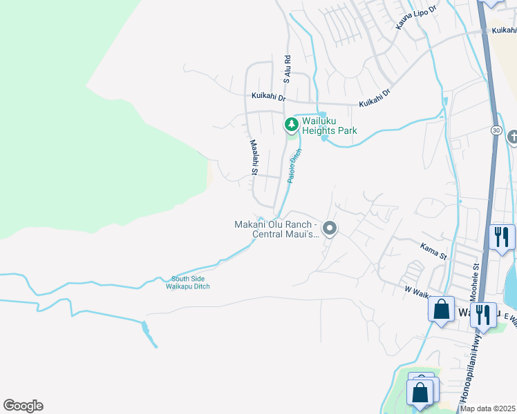 map of restaurants, bars, coffee shops, grocery stores, and more near 786 Maalahi Street in Wailuku