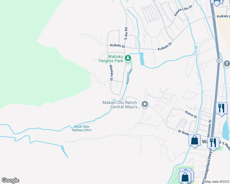 map of restaurants, bars, coffee shops, grocery stores, and more near 787 Maalahi Street in Wailuku