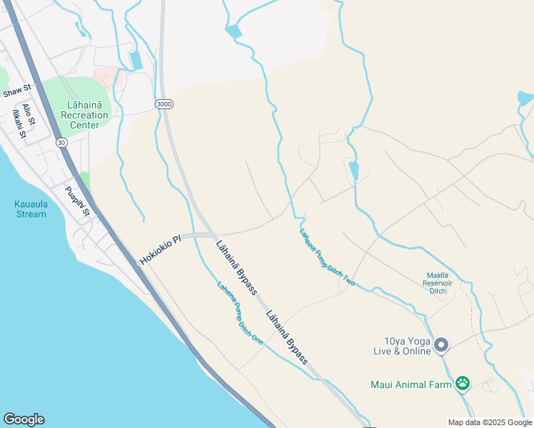 map of restaurants, bars, coffee shops, grocery stores, and more near 13 Mele Komo Place in Lahaina