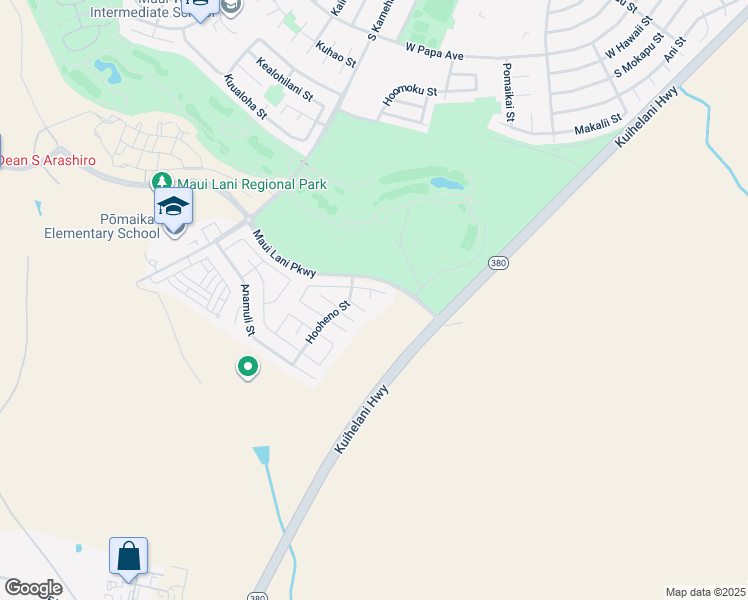 map of restaurants, bars, coffee shops, grocery stores, and more near 9 Wehi Way in Kahului
