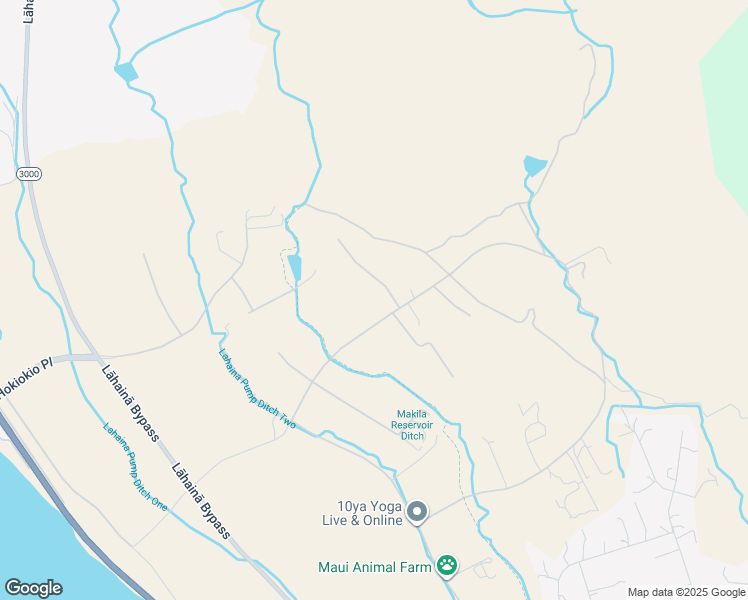 map of restaurants, bars, coffee shops, grocery stores, and more near 33 Lau Awa Place in Lahaina