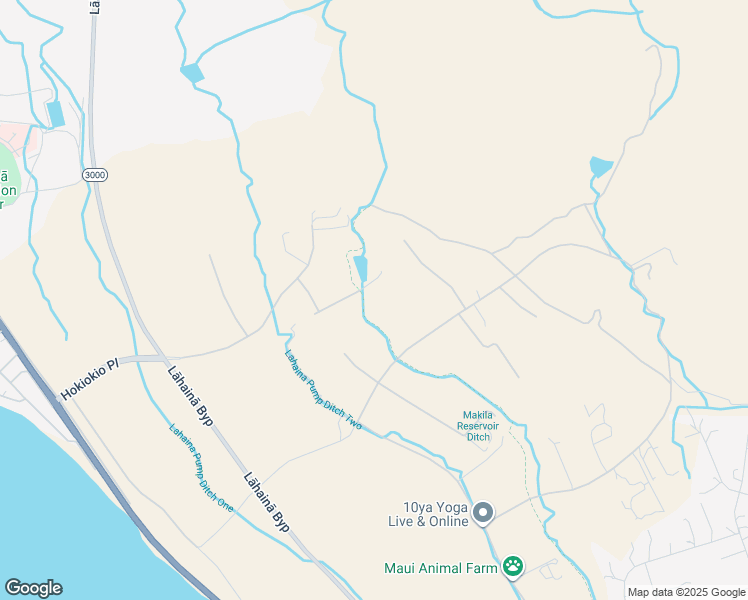 map of restaurants, bars, coffee shops, grocery stores, and more near 67 Wili Okai Way in Lahaina