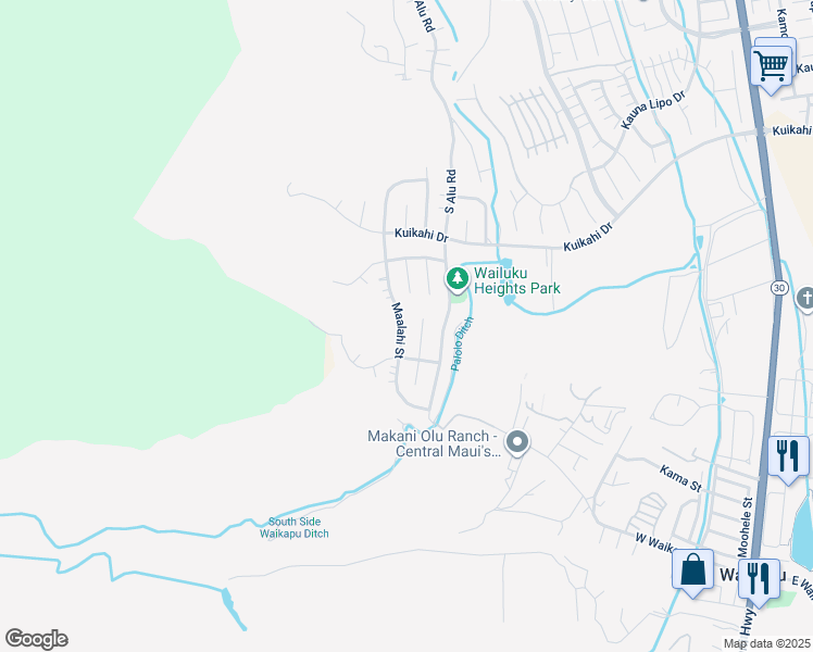 map of restaurants, bars, coffee shops, grocery stores, and more near 679 Maalahi Street in Wailuku