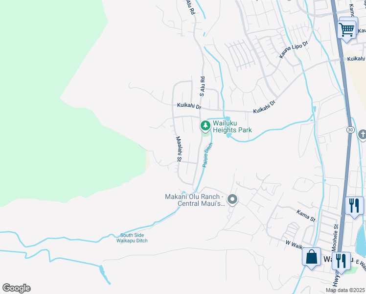 map of restaurants, bars, coffee shops, grocery stores, and more near 679 Maalahi Street in Wailuku