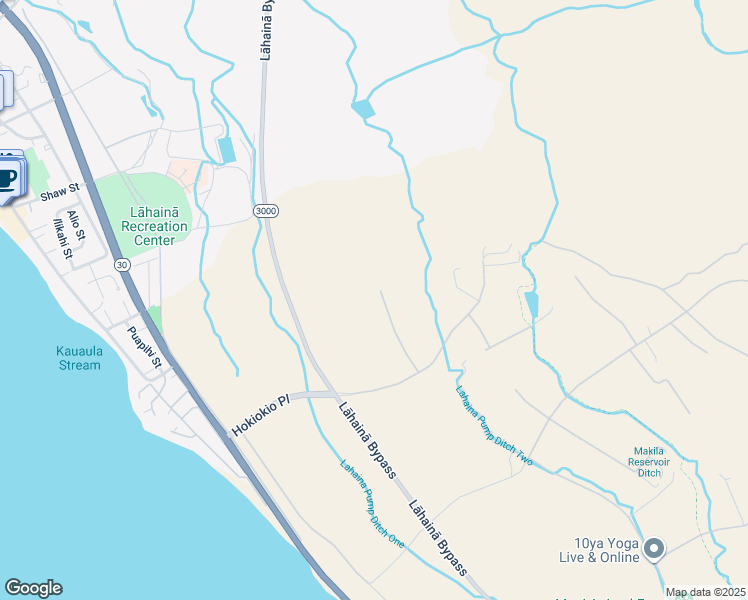 map of restaurants, bars, coffee shops, grocery stores, and more near 13 Mele Komo Place in Lahaina