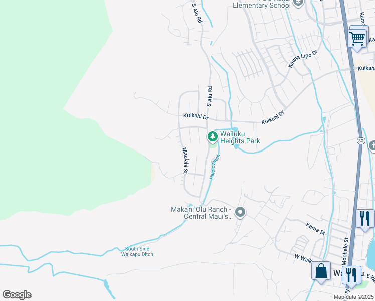 map of restaurants, bars, coffee shops, grocery stores, and more near 661 Maalahi Street in Wailuku