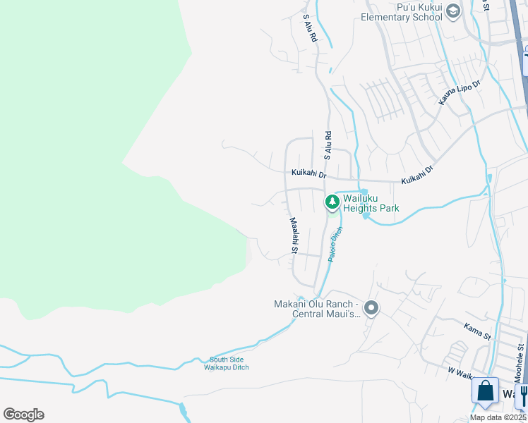 map of restaurants, bars, coffee shops, grocery stores, and more near 533 Polulani Drive in Wailuku