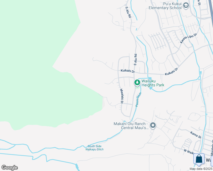 map of restaurants, bars, coffee shops, grocery stores, and more near 539 Polulani Drive in Wailuku