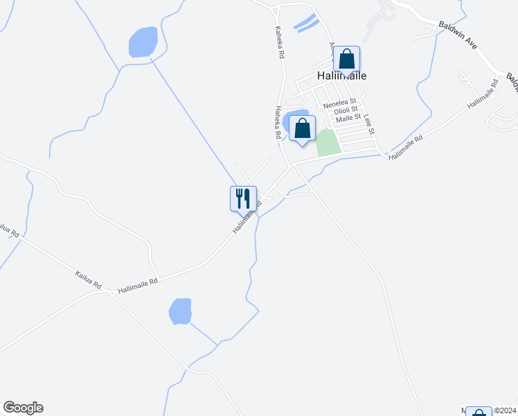 map of restaurants, bars, coffee shops, grocery stores, and more near 726 Haliimaile Road in Makawao