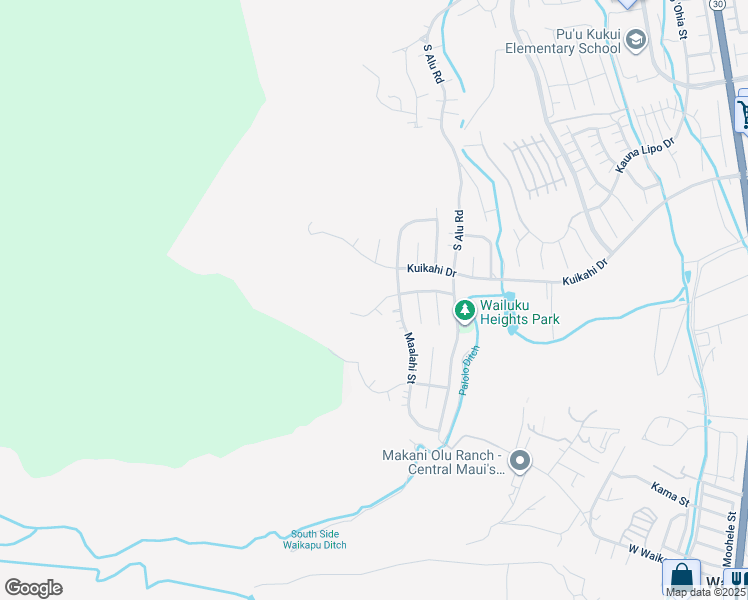 map of restaurants, bars, coffee shops, grocery stores, and more near 516 Polulani Drive in Wailuku