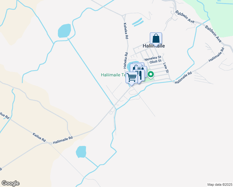 map of restaurants, bars, coffee shops, grocery stores, and more near Poloula St in Haliimaile
