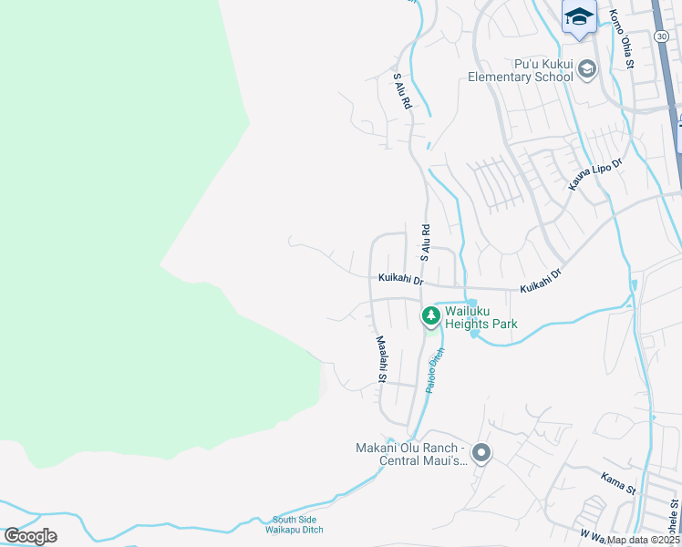 map of restaurants, bars, coffee shops, grocery stores, and more near 527 Kuikahi Drive in Wailuku