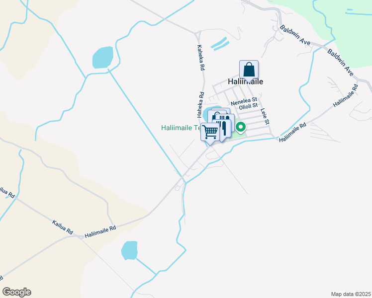 map of restaurants, bars, coffee shops, grocery stores, and more near Poloula St in Haliimaile