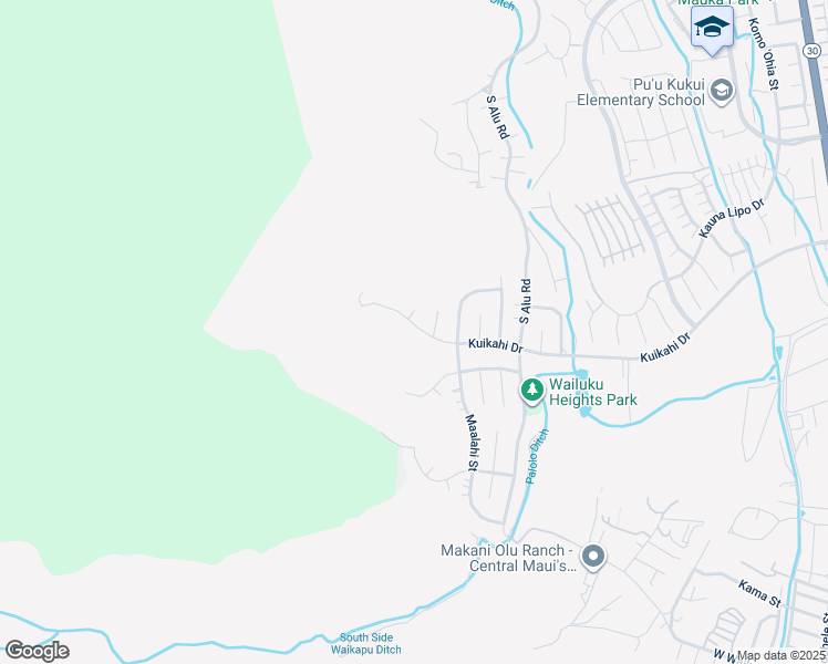 map of restaurants, bars, coffee shops, grocery stores, and more near 535 Kuikahi Drive in Wailuku
