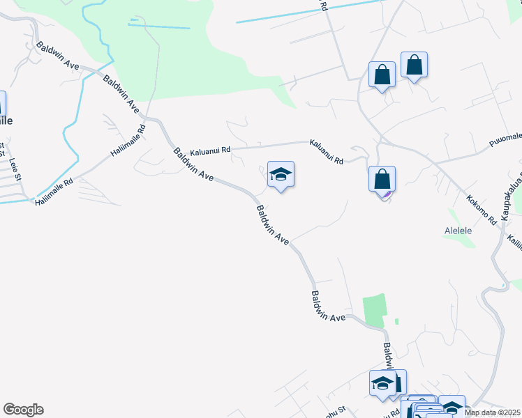 map of restaurants, bars, coffee shops, grocery stores, and more near 3001-3015 Baldwin Avenue in Makawao
