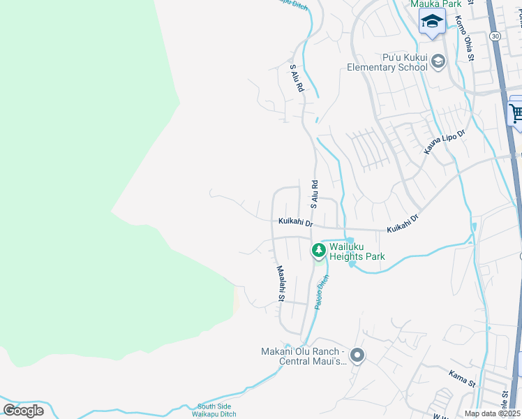 map of restaurants, bars, coffee shops, grocery stores, and more near 545 Iiwi Way in Wailuku
