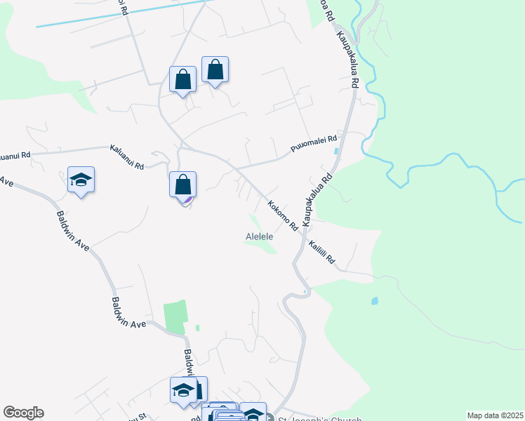 map of restaurants, bars, coffee shops, grocery stores, and more near 2810 Kokomo Road in Haiku-Pauwela
