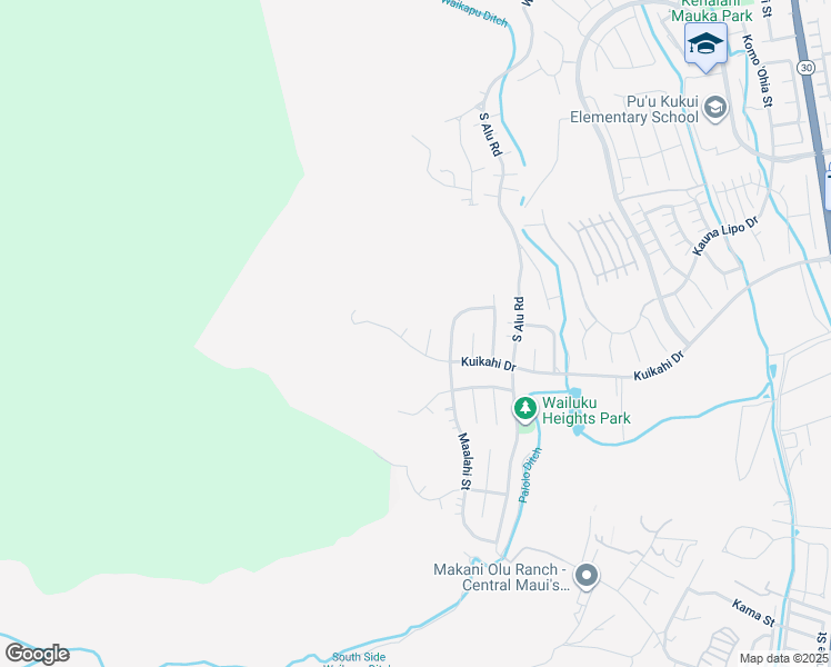 map of restaurants, bars, coffee shops, grocery stores, and more near 551 Lii Way in Wailuku